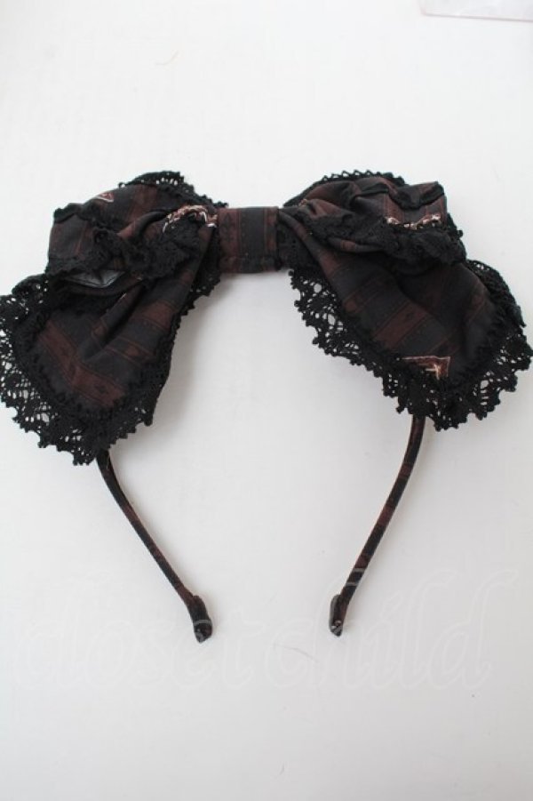 画像2: BABY,THE STARS SHINE BRIGHT / チェスアリス〜あの日の私の宝物〜カチューシャ  黒ｘブラウン S-26-02-05-014-BA-AC-AS-ZS (2)