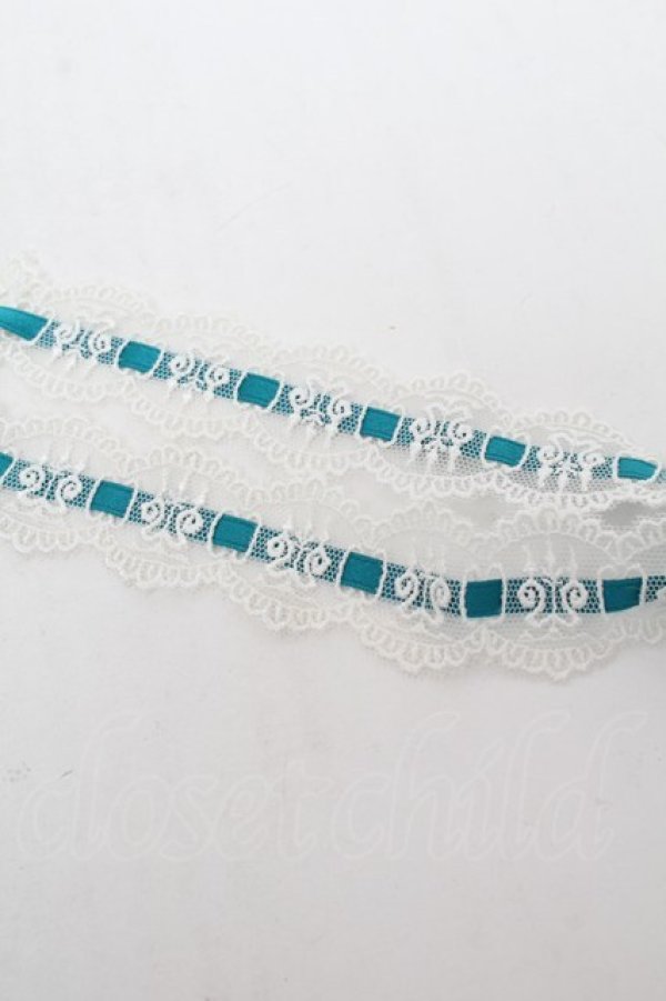 画像3: Moi-meme-Moitie / クロスロゴチャームレースチョーカー  エメラルドｘゴールド S-26-02-05-018-MO-AC-AS-ZS (3)