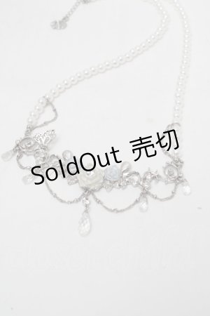 画像: axes femme / ローズｘパールネックレス  白 S-26-02-05-019-AX-AC-AS-ZS