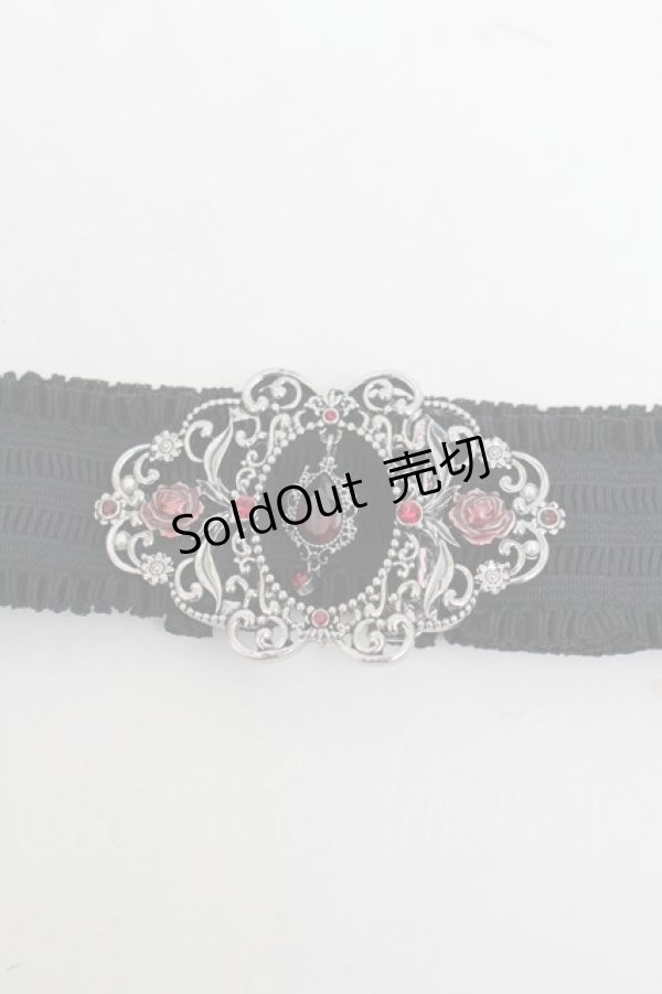 画像1: axes femme / 誕生石モチーフゴムベルト  黒 S-26-02-05-021-AX-ZA-AS-ZS (1)