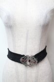 画像2: axes femme / 誕生石モチーフゴムベルト  黒 S-26-02-05-021-AX-ZA-AS-ZS (2)