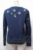 画像4: Jane Marple / ローズ刺繍スウェット  紺 S-26-02-05-028-JM-TO-AS-ZS (4)