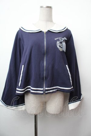 画像: Amavel / セーラーポンチョパーカー  紺 S-26-02-05-030-CA-BL-AS-ZS