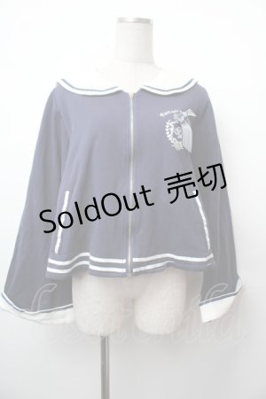 画像: Amavel / セーラーポンチョパーカー  紺 S-26-02-05-030-CA-BL-AS-ZS