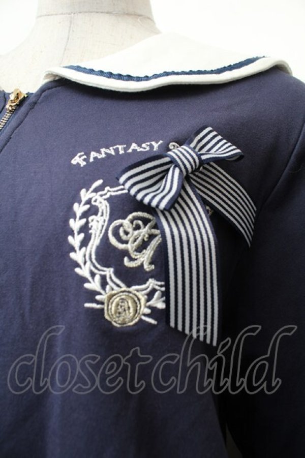 画像2: Amavel / セーラーポンチョパーカー  紺 S-26-02-05-030-CA-BL-AS-ZS (2)