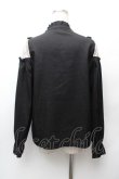 画像3: THE SILHOUETTE / レース切替ブラウス  黒 S-26-02-06-032-LO-BL-TE-ZS (3)