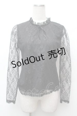 画像: Ank Rouge / /総レーストップス  黒 S-26-02-06-033-CA-TO-HR-ZS