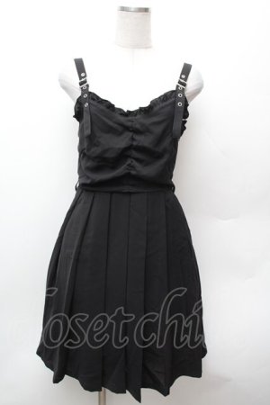 画像: Jamie エーエヌケー / プリーツキャミワンピース  黒 S-26-02-06-036-LO-TO-HR-ZS