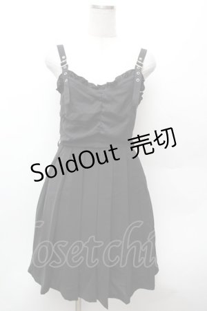 画像: Jamie エーエヌケー / プリーツキャミワンピース  黒 S-26-02-06-036-LO-TO-HR-ZS