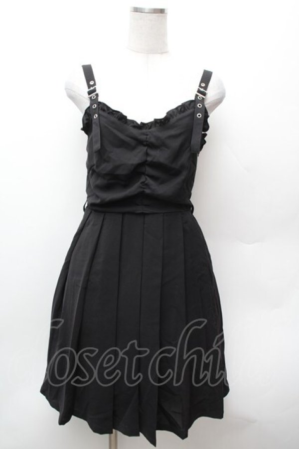 画像1: Jamie エーエヌケー / プリーツキャミワンピース  黒 S-26-02-06-036-LO-TO-HR-ZS (1)