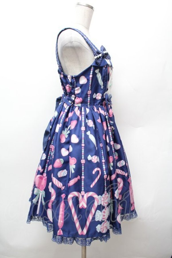 画像3: Angelic Pretty / Candy Ornamentジャンパースカート  ネイビー S-26-02-06-037-AP-OP-TE-ZS (3)