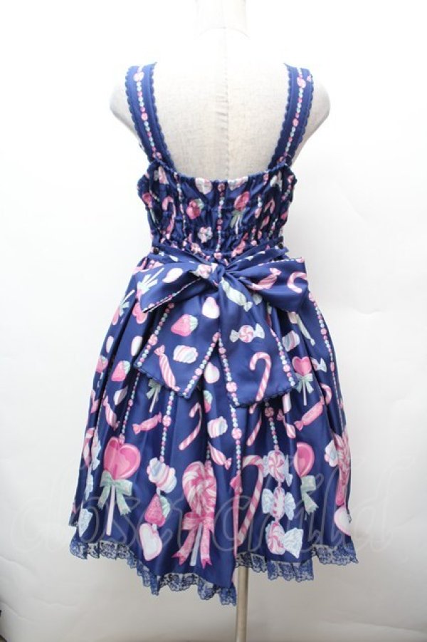 画像4: Angelic Pretty / Candy Ornamentジャンパースカート  ネイビー S-26-02-06-037-AP-OP-TE-ZS (4)