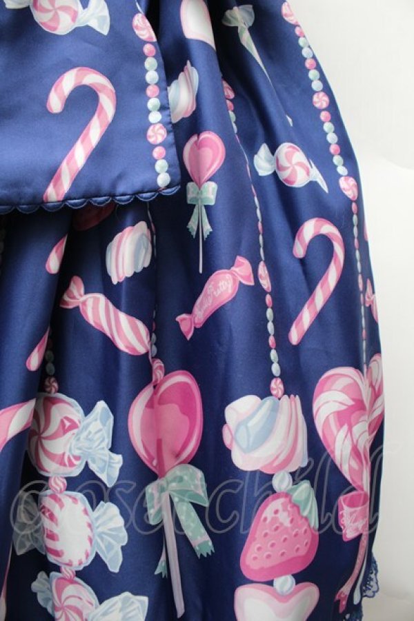 画像5: Angelic Pretty / Candy Ornamentジャンパースカート  ネイビー S-26-02-06-037-AP-OP-TE-ZS (5)