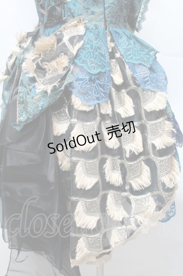 画像5: Mewroco / Peacock Feather ミニドレス  グリーン S-26-02-06-038-LO-OP-TE-ZS (5)