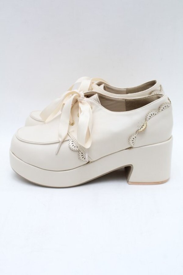 画像2: axes femme POETIQUE / レースアップシューズ L ベージュ S-26-02-06-005-AX-SH-HR-ZS (2)