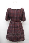 画像2: Ank Rouge / チェック丸襟ワンピース  ブラウン S-26-02-06-040-CA-OP-HR-ZS (2)