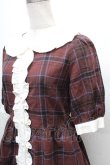 画像3: Ank Rouge / チェック丸襟ワンピース  ブラウン S-26-02-06-040-CA-OP-HR-ZS (3)