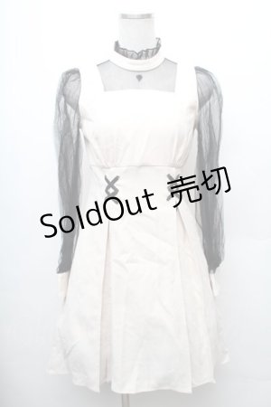 画像: EATME / チュールコンビイレヘムワンピース  ベージュｘ黒 S-26-02-06-041-LO-OP-HR-ZS