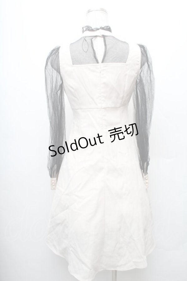 画像2: EATME / チュールコンビイレヘムワンピース  ベージュｘ黒 S-26-02-06-041-LO-OP-HR-ZS (2)