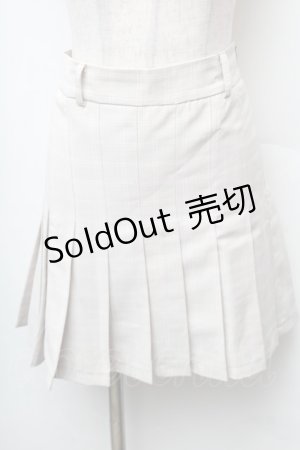 画像: Ank Rouge / チェックプリーツスカート  ベージュ S-26-02-06-049-CA-SK-HR-ZS