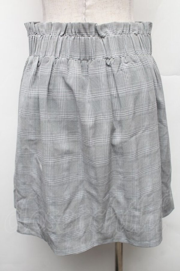 画像2: MA*RS / レースアップチェックスカート  グレー S-26-02-06-050-EL-SK-HR-ZS (2)
