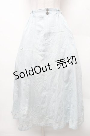 画像: axes femme / デニム風ロングスカート  サックス S-26-02-06-052-AX-SK-HR-ZS