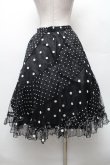 画像2: LOLITA / ドットチュール重ねスカート  黒 S-26-02-06-054-LO-SK-HR-ZS (2)
