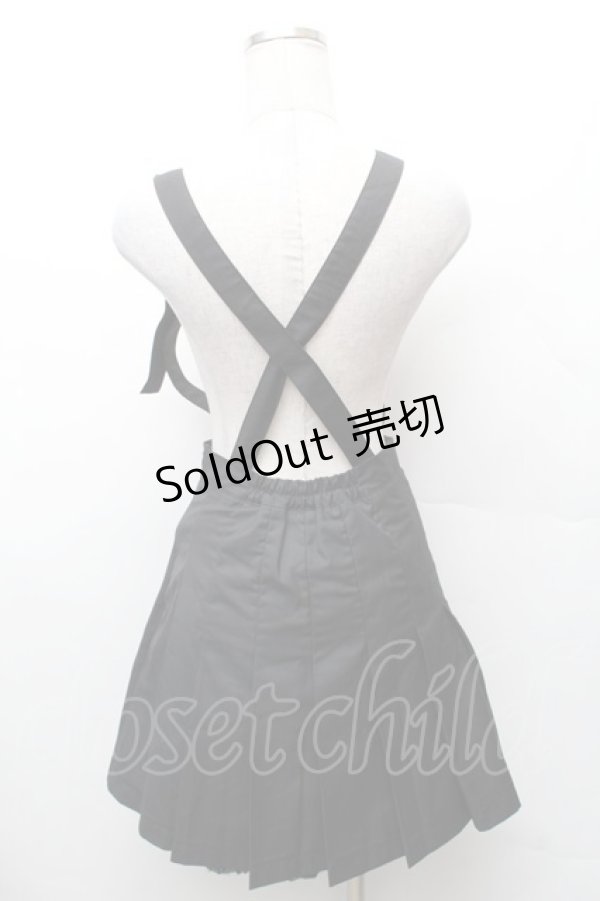 画像2: Ank Rouge / サス付プリーツスカート  黒 S-26-02-06-055-CA-SK-HR-ZS (2)