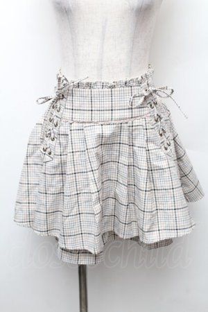 画像: axes femme POETIQUE / レースアップデザインスカパン  ベージュ S-26-02-06-057-AX-PA-HR-ZS