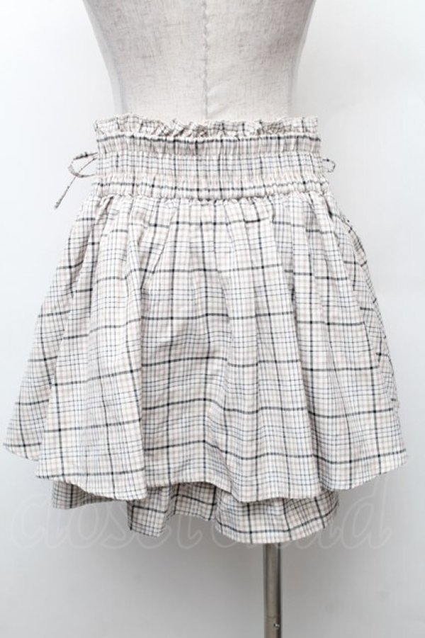 画像2: axes femme POETIQUE / レースアップデザインスカパン  ベージュ S-26-02-06-057-AX-PA-HR-ZS (2)