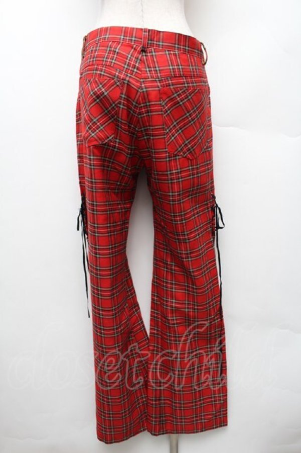 画像2: PEACE NOW / タータンチェックパンツ  赤 S-26-02-06-060-PU-PA-HR-ZS (2)