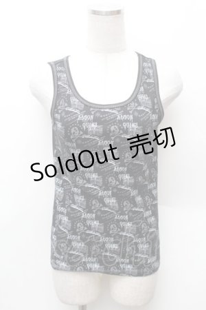 画像: ALGONQUINS / スカルオプリントタンクトップ  黒 S-26-02-06-017-AL-TO-HR-ZS