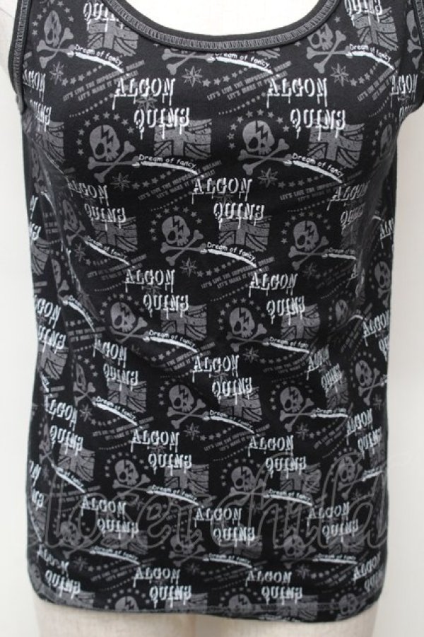 画像3: ALGONQUINS / スカルオプリントタンクトップ  黒 S-26-02-06-017-AL-TO-HR-ZS (3)