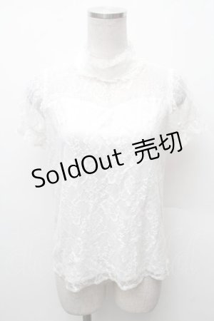 画像: Jamie エーエヌケー / 総レース半袖カットソー  白 S-26-02-06-020-LO-TO-HR-ZS