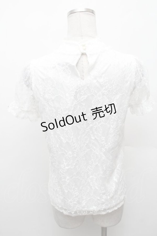 画像2: Jamie エーエヌケー / 総レース半袖カットソー  白 S-26-02-06-020-LO-TO-HR-ZS (2)