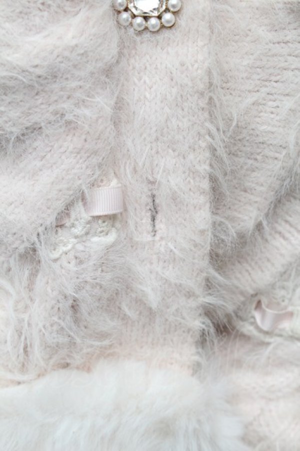 画像3: LIZ LISA / ダブルリボンニットファーポンチョ  ピンク S-26-02-06-022-LO-JA-HR-ZS (3)