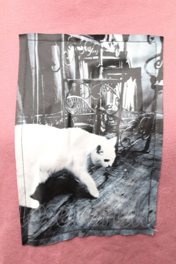 画像3: EATME / スラッシュスリーブグラフィックTOP  ピンク S-26-02-06-024-LO-TO-HR-ZS (3)