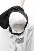 画像3: NieR Clothing / バイカラーフード付カットソー  黒ｘグレー S-26-02-06-025-PU-TO-HR-ZS (3)