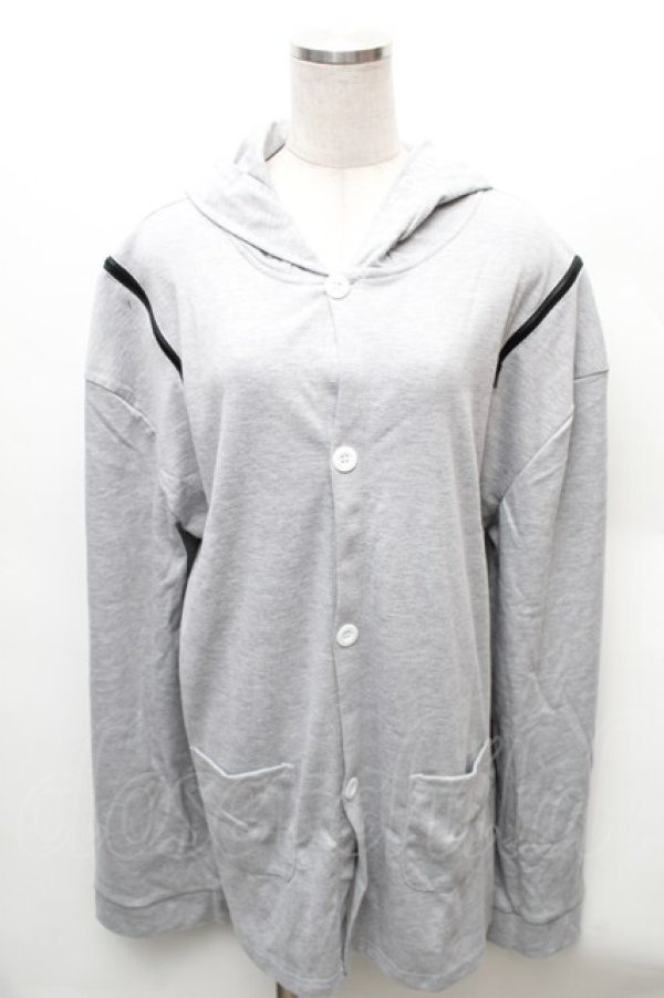 画像1: NieR Clothing / フード付カーディガン  グレー S-26-02-06-026-PU-TO-HR-ZS (1)
