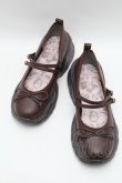 画像1: m petit by misako / AMNIリボンバレエ L ブラウン S-26-02-06-004-LO-SH-HR-ZS (1)
