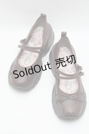 画像: m petit by misako / AMNIリボンバレエ L ブラウン S-26-02-06-004-LO-SH-HR-ZS