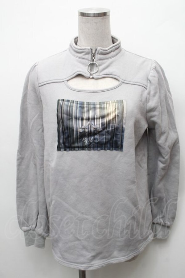 画像1: EAT ME / FRONTジップグラフィックトップス  グレー S-26-02-06-028-LO-TS-HR-ZS (1)