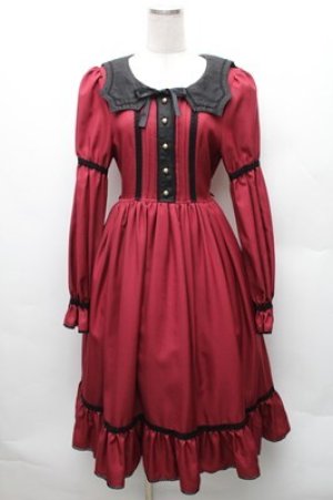 画像: ALICE and the PIRATES / Bat Maidワンピース  エンジｘ黒 S-26-02-08-038-PA-OP-HR-ZS