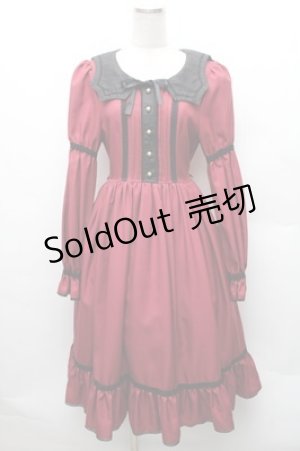 画像: ALICE and the PIRATES / Bat Maidワンピース  エンジｘ黒 S-26-02-08-038-PA-OP-HR-ZS