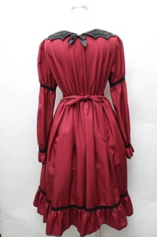 画像2: ALICE and the PIRATES / Bat Maidワンピース  エンジｘ黒 S-26-02-08-038-PA-OP-HR-ZS (2)