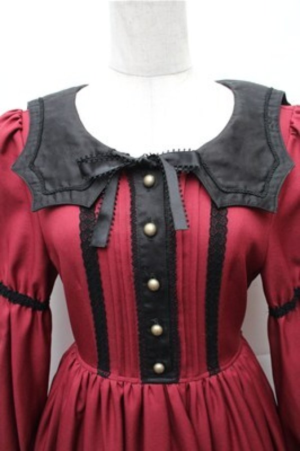 画像3: ALICE and the PIRATES / Bat Maidワンピース  エンジｘ黒 S-26-02-08-038-PA-OP-HR-ZS (3)