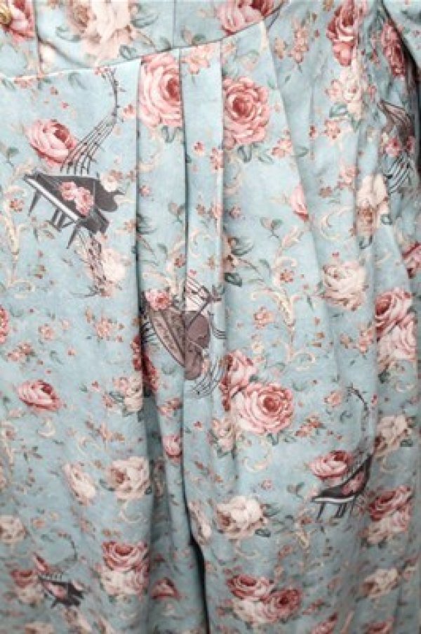 画像4: axes femme / 音楽と薔薇柄ドレス風ワンピース  ミント S-26-02-08-042-AX-OP-HR-ZS (4)