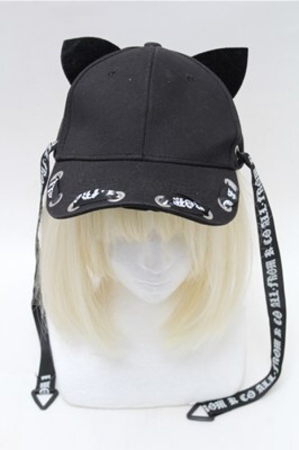 画像2: PUNK / 猫耳キャップ  黒 S-26-02-08-006-PU-AC-HR-ZS (2)