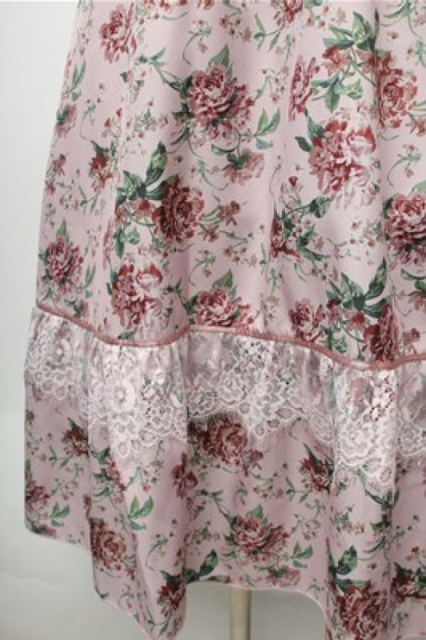 画像4: axes femme / 花総柄ビスチェラインジャンスカ  ピンク S-26-02-08-044-AX-OP-HR-ZS (4)
