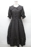 画像1: m petit by misako / 梨地水玉半袖ワンピース L 黒 S-26-02-08-045-LO-OP-HR-ZS (1)